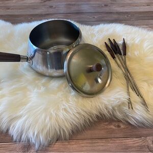 Vintage Mid-Century Modern Saucepan & Fondue Forks ~ 1970’s Japan